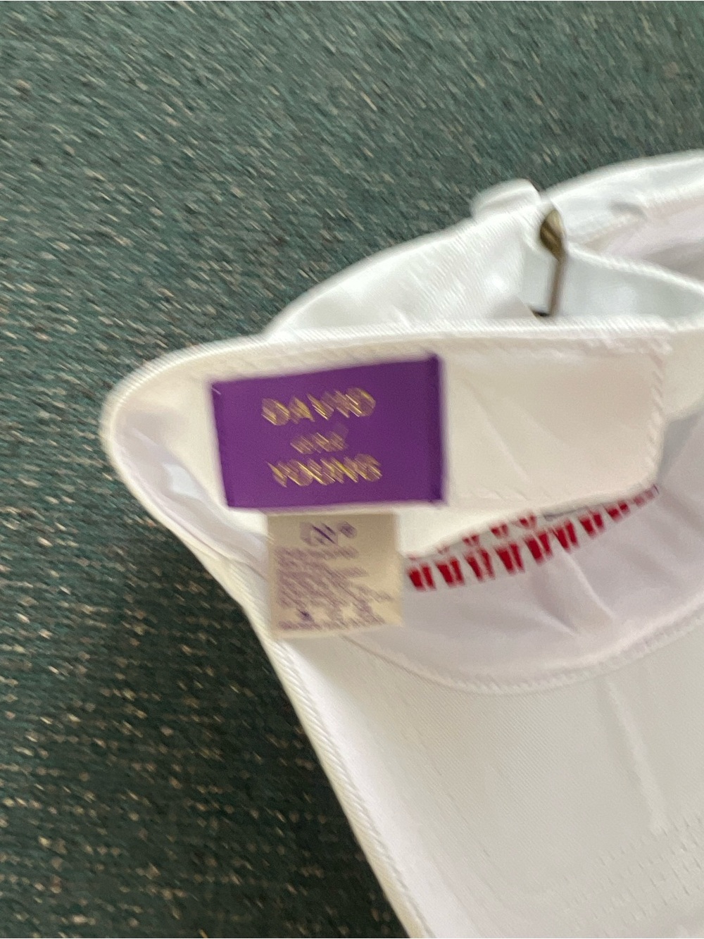 White Embroidered Flag Baseball Cap - Picture 4 of 4